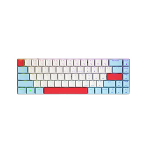 CHERRY MX-LP 2.1 Compact Wireless, Wireless Compact Gaming Keyboard with 68 Keys, US Layout (QWERTY), RGB Lighting, Mechanical MX LOW PROFILE SPEED Switches, White von CHERRY