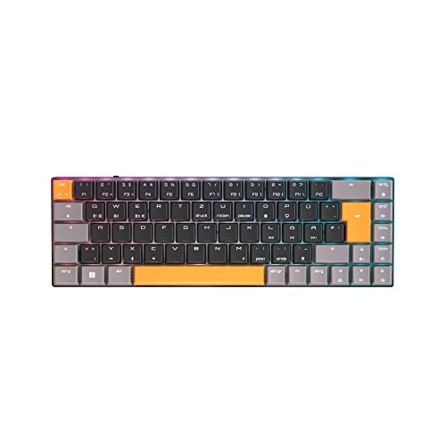 CHERRY MX-LP 2.1 Compact Wireless, Kabellose Gaming-Tastatur mit 69 Tasten, Deutsches Layout (QWERTZ), Mechanische MX LOW PROFILE SPEED Switches, Schwarz von CHERRY