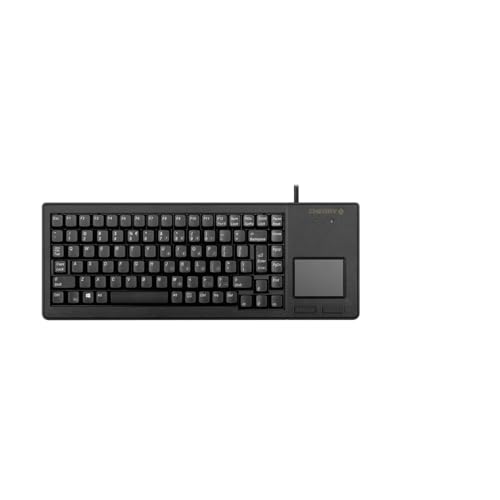 CHERRY G84-5500 XS, Kompakte Tastatur mit Touchpad, EU-Layout (QWERTY), Kabelgebunden (USB-A Anschluss), Mechanische CHERRY ML Switches, Schwarz von CHERRY