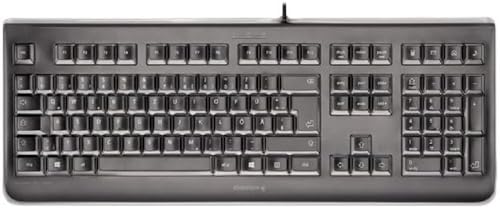 CHERRY KC 1068, Belgisches Layout, AZERTY Tastatur, leicht desinfizierbare, wasserdichte kabelgebundene Tastatur, flüsterleiser Tastenanschlag, Schwarz von CHERRY