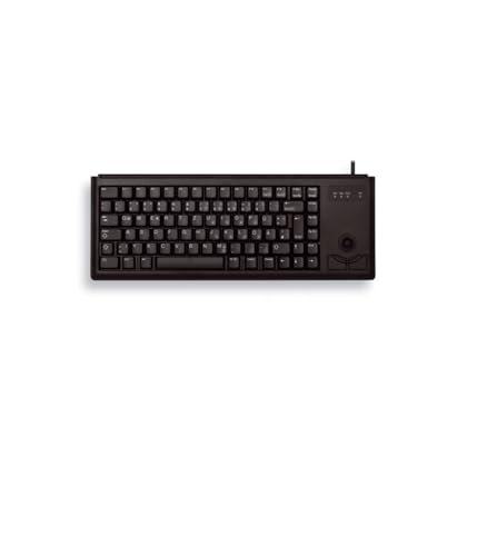 CHERRY Compact-Keyboard G84-4400 Tastatur USB, 83 Tasten Trackball (Englisch) schwarz von CHERRY