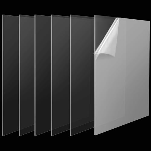 CHEUKYIU 6 Stück 30x30cmx3mm Acrylplatte Transparente Plexiglas Platten Klare Plexiglasscheibe Klare Kunststoffplatte Acrylscheiben für DIY Kunst und Handwerk Projektausstellung Melerei von CHEUKYIU