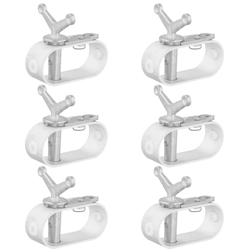 CHEUKYIU 6 Stück Spannschloss für Seil Poolabdeckung, Drahtseilspanner, Silber Spanner Drahtseil, Seilspanner für Winter Pool Poolplanen Befestigung Poolabdeckung Winter Zubehör (80 x 24 x 66mm) von CHEUKYIU