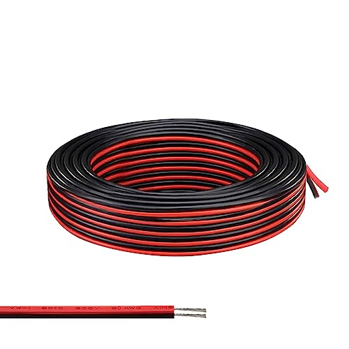 CHEVVY 20AWG Silikon Elektrischer 0,3mm² 30M Draht Kabel Rot und Schwarz 30 Meter Kabel Elektrischer Hohe Temperaturbeständigkeit Verzinnte Kupfer Solid Kabel von CHEVVY