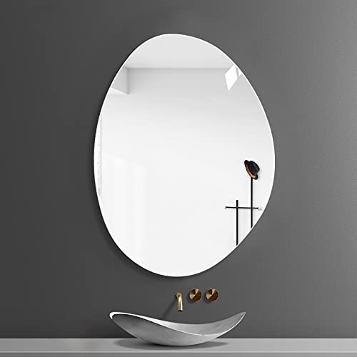 Rahmenloser Wandspiegel, Unregelmäßiger Kosmetikspiegel, Moderner Asymmetrischer Badspiegel, HD-Kosmetikspiegel, Sicher Und Explosionsgeschützt, 40x54cm, 50x67cm, 60x80cm ( Size : 40x54cm/15.7x21.3in von CHEVVY