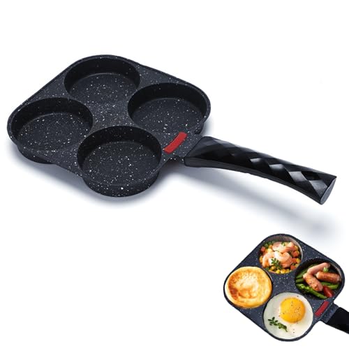 Pfannkuchenmaker pancake pfanne omlettenpfanne Hochwertige pfannkuchenpfanne poffertjes pfanne mit Antihaftbeschichtung Leicht Reinigen Ideal für Familienfrühstück Camping Kreative Kochbegeisterte​ ﻿ von CHEXAOM