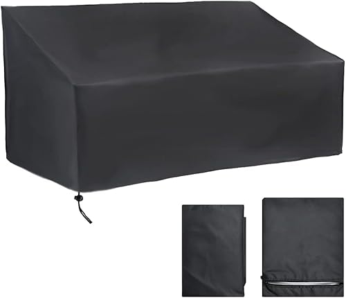 CHEYLIZI 3 Sitzer Gartenbank Abdeckung Schutzhülle für Gartenbank, Winterfest, UV-Beständig, Winddicht, Reißfest Oxford Gewebe Bank Hülle Gartensofa Abdeckplane, 163x66x89cm von CHEYLIZI