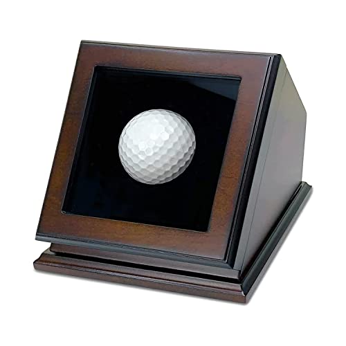 Chez Monett Golfball-Vitrine, Loch in einer Box – Holz mit Glasdeckel von CHEZ MONETT