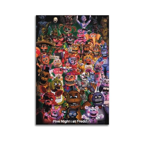 CHEZLIEND FNaF WorldCreativity Into Simple Design Leinwandmalerei, Animationsfilm, Leinwandposter, Jugendposter, dekoratives Heimästhetik-Poster, 30 x 45 cm, ungerahmt, 8 von CHEZLIEND