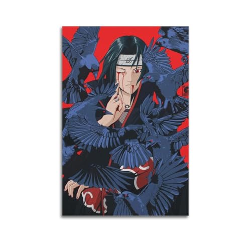 CHEZLIEND Itachi UchihaCreativity Into Simple Design Leinwandmalerei, Animationsfilm, Leinwandposter, Jugendposter, dekoratives Heimästhetik-Poster, 60 x 90 cm, ungerahmt, 33 von CHEZLIEND