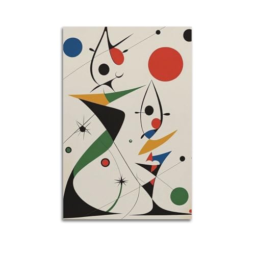 CHEZLIEND Joan Miró PaintingCreativity Into Simple Design Leinwandmalerei, Animationsfilm, Leinwandposter, Jugendposter, dekoratives Heimästhetik-Poster, 60 x 90 cm, ungerahmt, 30 von CHEZLIEND
