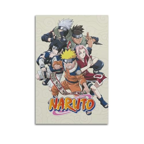 CHEZLIEND NarutoCreativity Into Simple Design Leinwandmalerei, Animationsfilm, Leinwand, Poster, Jugendliche, dekoratives Heimästhetik-Poster, 50 x 75 cm, ungerahmt, 12 von CHEZLIEND
