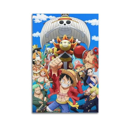 CHEZLIEND One Piece PosterCreativity Into Simple Design Leinwand Malerei Animationsfilm Leinwand Poster Jugend Dekoratives Heimästhetikposter 40 x 60 cm Unframe-4 von CHEZLIEND