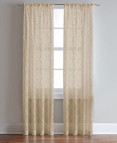 CHF Lyric Vorhangpaneel, durchscheinend, 213,4 cm, Antik-Optik von CHF