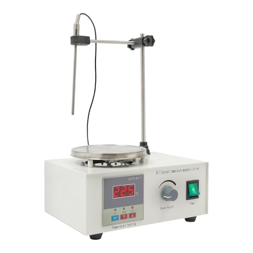 250W Magnetrührer, Labor Magnetic Stirrer Mixer Labor Rührer 0-2000UpM 12.5CM 2000ml LED-Digital-Magnetrührer mit Heizplatte und keramikbeschichteter Edelstahl-Arbeitsplatte von CHFUNE