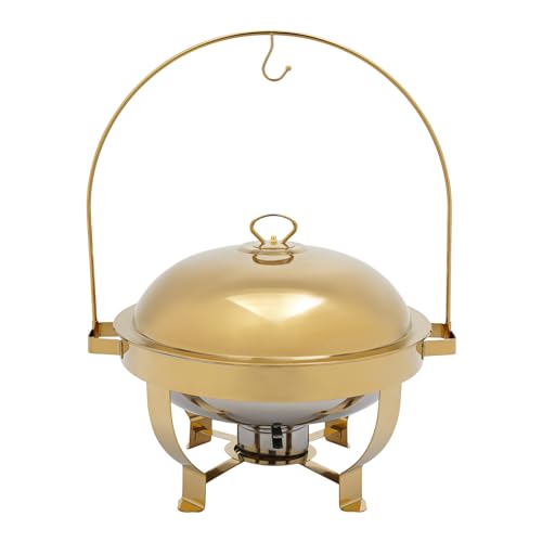 Buffetwärmer Speisewärmer Speisenwärmer Chafing Dish Food Warmer Warmhaltebehälter Buffetset 8 L Kapazität Edelstahl Alkoholbrenner Ideal Für Hotel Restaurant Party von CHFUNE