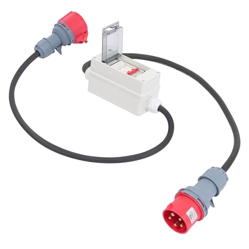 CEE Adapter, 32A 3P Stecker16A 3P Kupplung 16A 5P Unterbrecher 5 * 2.5mm² Kupferdraht IP44 CEE Verlängerungskabel (1 M) von CHFUNE
