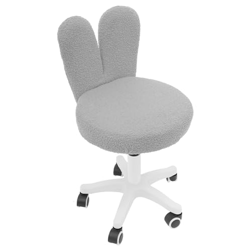 CHFUNE Schminktisch Stuhl, Ergonomischer Bürostuhl Schminkstuhl aus Teddy Fleece Schaumstoffpolsterung, höhenverstellbar, bis 90 kg belastbar für Arbeitszimmer, Schlafzimmer, Grau CHFUNE Schminktisch Stuhl, Ergonomischer Bürostuhl Schminkstuhl aus Teddy Fleece Schaumstoffpolsterung, höhenverstellbar, bis 90 kg belastbar für Arbeitszimmer, Schlafzimmer, Grau von CHFUNE