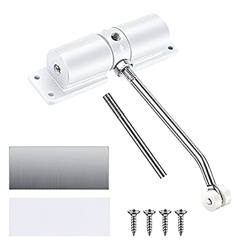 CHFYIJYHM 1 x Sicherheits-Türschließer aus Aluminiumlegierung, verstellbarer Federtürschließer, automatischer Torschließer, Feuertürschließer mit Einstellstange und Schrauben, für Wohn-/Gewerbenutzung von CHFYIJYHM