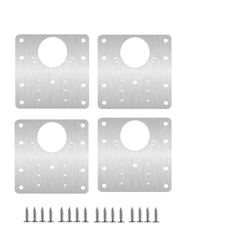 CHFYIJYHM 4 Stück Reparaturplatte for Küchenschrankscharniere, Edelstahl, Befestigungsplatte for Möbelschubladenscharniere, Tischschrank, Fenstertürreparatur(4PCS B) von CHFYIJYHM