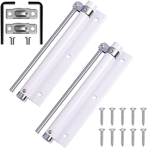 CHFYIJYHM Automatische Türschließer, verstellbares Feder-Silent-Pufferscharnier aus Edelstahl, unsichtbare Anti-Klemm-Türschließer for Zuhause(Bianco,2 Pieces) von CHFYIJYHM