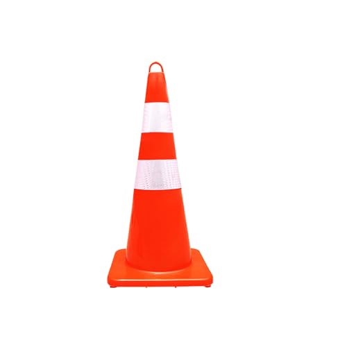 CHFYIJYHM Verkehrskegel, 720 mm, PVC-Poller | Unzerbrechlicher, reflektierender Verkehrskegel aus weichem PVC | UV-geschützter, gut sichtbarer orangefarbener Sicherheits-Verkehrskegel | Tragbarer, win von CHFYIJYHM