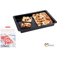 CHG Backblech "Emaille - inkl. Backbuch", Emaille-Stahlblech, (Set, 2 St., 1x Backblech + 1x Backbuch), Backbuch mit tollen Rezeptideen, Made in Germany von CHG
