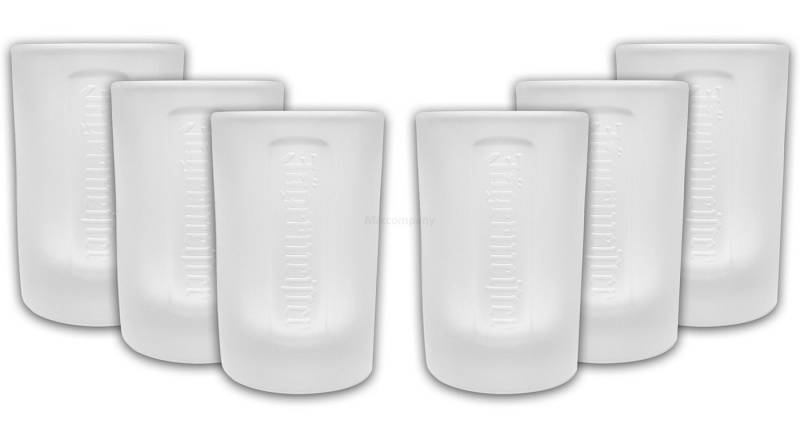 CHG Gläser-Set Jägermeister Shotglas Gläser-Set - 6x Shotgläser Milchglas weiss von CHG