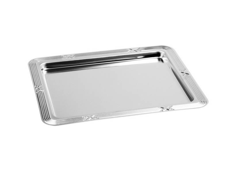 CHG Servierplatte Edelstahl Serviertablett Gastro-Norm GN 1/2 Tablett Servier-Platte, mit Zierprägung am Rand, spülmaschinengeeignet CHG Servierplatte Edelstahl Serviertablett Gastro-Norm GN 1/2 Tablett Servier-Platte, mit Zierprägung am Rand, spülmaschinengeeignet von CHG