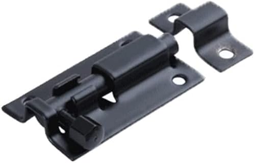 1,5/2/3/4 Zoll lange silberne Edelstahl-Türriegel, Riegel, massiver Schieberiegel, Haspe, Klammer, Tor, Sicherheitsschloss, Türbeschläge (Farbe: Gold, Größe: 2 Zoll)(Black,2 inch) von CHGAUOPN