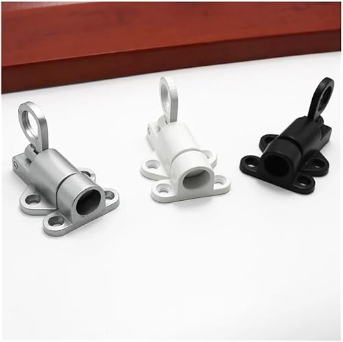 1 Stück Aluminiumlegierung Fenstertor Sicherheits-Zugring Feder-Rückprall-Türriegel Automatischer Riegelverschluss Feder-Rückprall-Türriegelriegel (Farbe: Grau, Größe: 1 Stück)(Gray) von CHGAUOPN