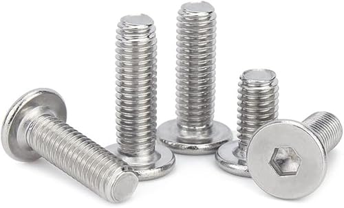 10 Stück/Los 304 Edelstahl Sechskant-Sechskant-CM-Buchse Flache Waferkopfschraube Bolzen M1.6 M2 M2.5 M3 M4 (Farbe: 6 mm x 10 Stück, Größe: M2)(5mm X10pcs,M3) von CHGAUOPN