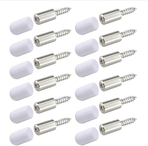 12er-Set selbstschneidende Kreuzschrauben mit Gummihülse, Laminat-Unterstützung, selbstgemachter Kleiderschrank, Schrank, Glas, harter, rutschfester Trennnagel von CHGAUOPN