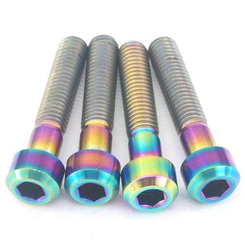 4 PCS M8x40mm Regenbogen GR5 Titan Innensechskantschrauben for Motorrad 4 PCS M8x40mm Regenbogen GR5 Titan Innensechskantschrauben for Motorrad von CHGAUOPN