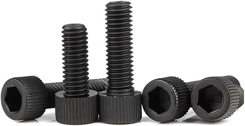 50 Stück schwarze Nylon-Sechskantschrauben mit Innensechskant, Kunststoffschraubenbolzen for Elektrizität/Wärmeisolierung M3 M4 (Farbe: 4 mm, Größe: M3 (50 Stück))(6mm,M4 (50pcs)) von CHGAUOPN