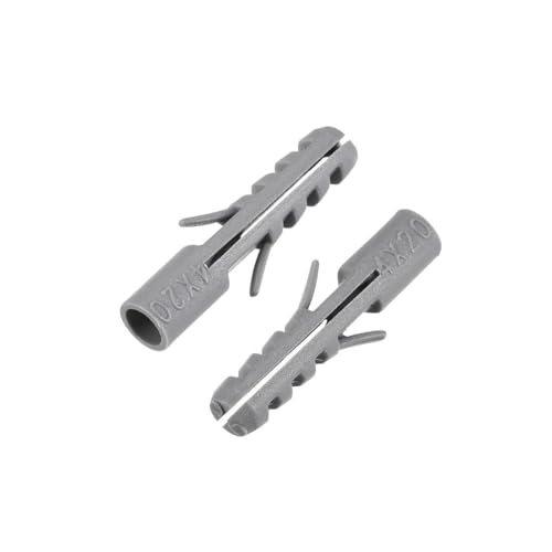 Dehnungsbolzen, Dehnungshülse aus Kunststoff 100 stücke 4x20mm Kunststoff Anker Bolzen Expansion Rohr Spalte Beton Wand Stecker Grau von CHGAUOPN