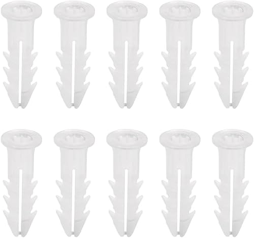 Dehnungsbolzen, Dehnungshülse aus Kunststoff 100 stücke 6mm x 26mm Kunststoff Expansion Rohr Spalte Beton Anker Wand Stecker Rahmen Befestigungen Rohr Durchscheinend von CHGAUOPN