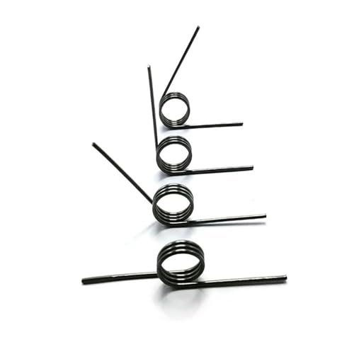 Feder,kleine Feder,Torsionsfeder， Metallfedern, 10 Stück, 1,4 mm, 3/6/9 Windungen, Federstahl, V-Feder, Torsion, winzige Torsionsfedern, Haarnadelfeder, 180/120/90/60 Grad(90 Dregees) von CHGAUOPN