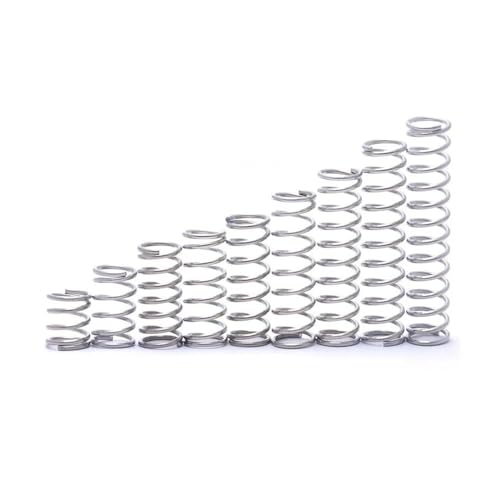 Feder,kleine Feder,Torsionsfeder， Metallfedern, 10 Stück, Rückholfeder aus Edelstahl 304, Rückholfeder, Stahl, 0,3 mm, Außendurchmesser 2~6 mm(40mm(10PCS)) von CHGAUOPN
