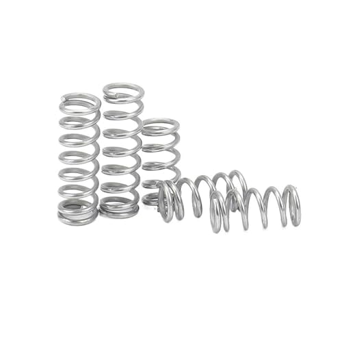 Feder,kleine Feder,Torsionsfeder， Metallfedern, 10 Stück 304 Edelstahl-Schraubenfedern, Drahtdurchmesser 0,7 0,8 mm, 5–12 mm lang, 10–50 mm, Mini-Rückholfeder, Rückholfedern(10mm) von CHGAUOPN
