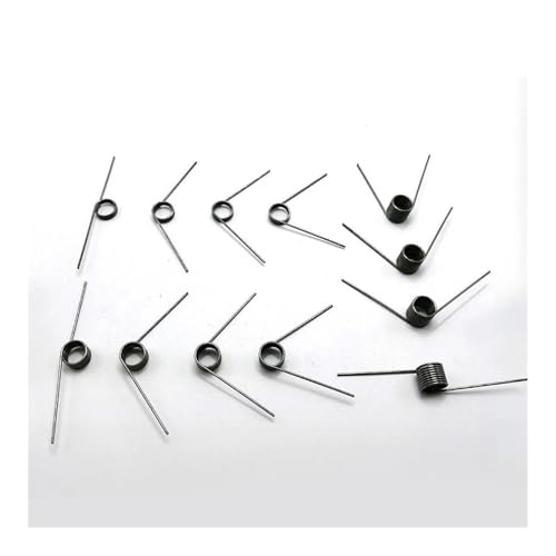 Feder,kleine Feder,Torsionsfeder， Metallfedern, 10 Stück Torsionsfeder, 0,8 mm, V-förmiger Federwinkel 180/120/90/60 Grad, Mini-Torsionsfeder, benutzerdefinierte Feder, 3/6/9 Runden(90 Degrees) von CHGAUOPN