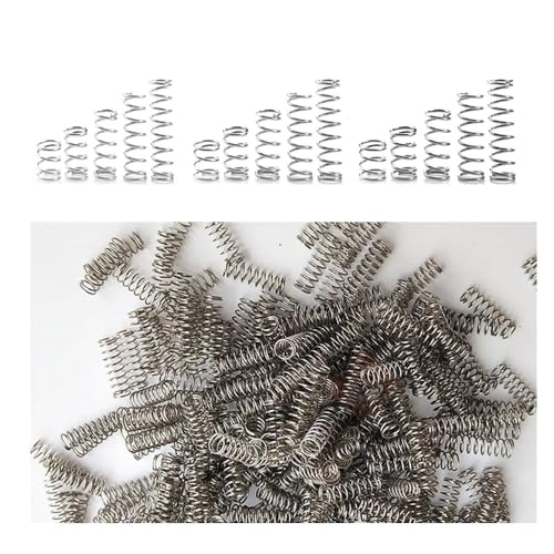 Feder,kleine Feder,Torsionsfeder， Metallfedern, 100 Stück Metall-Rückholfedern, Mini-Feder, frei, lang, 10 mm/15 mm/20 mm/25 mm/30 mm, Edelstahl-Stahlfederkompression 4 mm, 5 mm, 6 mm(0.3mm4mm15mm) von CHGAUOPN