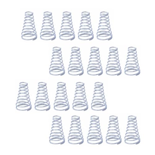 Feder,kleine Feder,Torsionsfeder， Metallfedern, 20 Stück, Kegelfeder aus Edelstahl 304, konische Rückholfeder, Turmdruckfeder, Drahtdurchmesser 0,3–0,8 mm, Höhe 5–30 mm(0.5x3-7x8.5mm) von CHGAUOPN