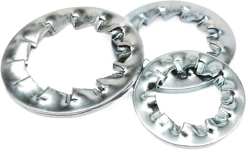 Schloss-Scheiben, Stern-Scheiben Acier de manganèse à l'extérieur denté à l'intérieur serré à l'épreuve de serrure d'étoile(Inside Toothed,5pcs M24) von CHGAUOPN