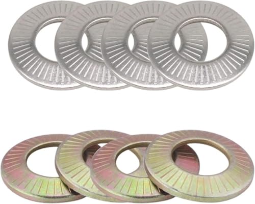 Schloss-Scheiben, Stern-Scheiben Edelstahl Kohlenstoffstahl Farbe Verzinkt Sattelförmige Rutschfeste Gaske(Carbon Steel,M14-5 PCS) von CHGAUOPN