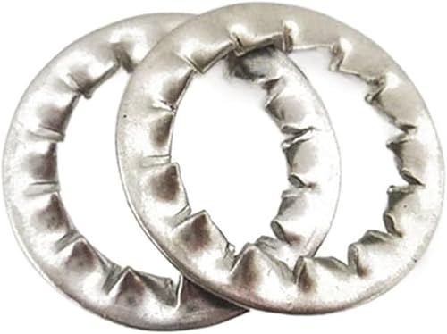 Schloss-Scheiben, Stern-Scheiben Flat Washers Stainless Steel Internal Teeth Locking Washer(M5 (200pcs)) von CHGAUOPN