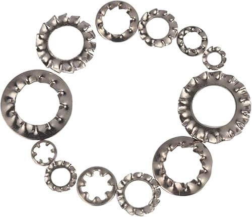 Schloss-Scheiben, Stern-Scheiben Stainless Lock Washers External Tooth Serrated Shakeproof Washer(2pcs,M5) von CHGAUOPN