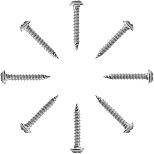 Schrauben, Edelstahlschrauben, 10/50 Stück Senkkopfschrauben-Set M2.9 M3.5 M4 M4.8 M5 M5.5 Edelstahl Kreuzschlitz Rundkopf Selbstschneidende Schraube Nagelklecks(50pcs,M2.9x25mm) von CHGAUOPN