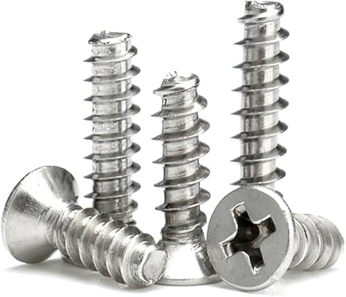 Schrauben, Edelstahlschrauben, 20/50/100 Stück Kreuzschlitz-Senkkopf-Blechschrauben 304 Edelstahl M4 M5 M6 Flache Kreuzschlitzschraube(M5*16-50pcs) von CHGAUOPN