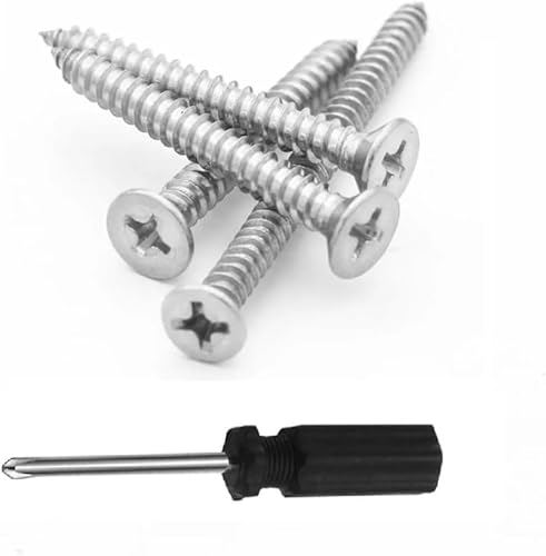 Schrauben, Edelstahlschrauben, 50 stücke M4 304 Edelstahl Flachen Senkkopf Selbstschneidende Schraube Kreuz Holz Schraube(14mm) von CHGAUOPN